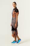 Buy_Siddhant Agrawal_Multi Color Lycra, Velvet And Printed Shirt Dress _Online_at_Aza_Fashions