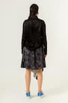 Shop_Siddhant Agrawal_Black Lycra And Velvet Satin Printed Skirt _at_Aza_Fashions