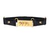 Buy_Sabyasachi_Black Basic Military Leather Belt_at_Aza_Fashions