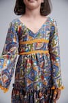 Buy_LittleCheer_Multi Color Cotton Rayon Printed Lace Little Gypsy Floral Dress _Online_at_Aza_Fashions