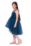 Shop_Littlecheer_Blue Silk Organza Sequins Glamstar Flared High-low Dress _Online_at_Aza_Fashions