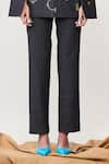 Shahin Mannan_Black Stretchable Denim Plain Narrow Pant  _Online_at_Aza_Fashions