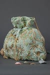 Shop_Eena_Green Embellished Potli Bag _at_Aza_Fashions