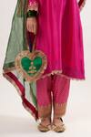 Buy_Heena Kochhar_Pink Chanderi Kurta Salwar Set_Online_at_Aza_Fashions