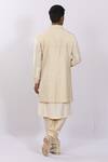 Shop_Sankalan - Men_White Banarasi Silk Woven Geometric Pattern Kurta _at_Aza_Fashions