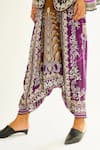Buy_Rajdeep Ranawat_Purple Satin Printed Floral Hetvi Turkish Pant  _Online_at_Aza_Fashions