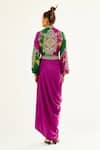 Shop_Rajdeep Ranawat_Purple Satin Leila Draped Skirt_at_Aza_Fashions