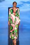 Shop_Siddhartha Bansal_Green Satin And Lycra Print Murano Glass Blazer & Pant Set _at_Aza_Fashions