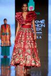 Buy_Siddhartha Bansal_Maroon Organza Satin Embroidered Lehenga Set_at_Aza_Fashions