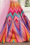 Buy_Siddhartha Bansal_Multi Color Raw Silk Embroidery V Neck Lehenga Set  _Online_at_Aza_Fashions