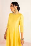 Buy_Keosha_Yellow Zard Ayisha Kalidar Kurta Set _Online_at_Aza_Fashions