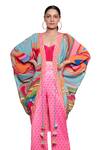 Buy_Siddhartha Bansal_Multi Color Crepe Printed Shrug _at_Aza_Fashions