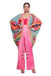 Siddhartha Bansal_Multi Color Crepe Printed Shrug _Online_at_Aza_Fashions