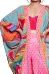 Shop_Siddhartha Bansal_Multi Color Crepe Printed Shrug _Online_at_Aza_Fashions