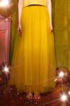 Shop_Siddhartha Bansal_Yellow Net Maxi Skirt _at_Aza_Fashions