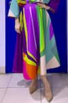 Buy_Siddhartha Bansal_Multi Color Taffeta Flared Skirt  _Online_at_Aza_Fashions