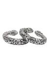 Buy_Sangeeta Boochra_Silver Plated Handcrafted Bracelets Set Of 2 _Online_at_Aza_Fashions