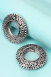 Buy_Sangeeta Boochra_Silver Plated Handcrafted Textured Bracelets Set Of 2 _at_Aza_Fashions