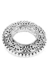 Buy_Sangeeta Boochra_Silver Plated Handcrafted Textured Bracelets Set Of 2 _Online_at_Aza_Fashions