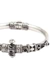 Buy_Sangeeta Boochra_Silver Plated Crystals Carved Handcrafted Bracelet _Online_at_Aza_Fashions