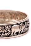 Buy_Sangeeta Boochra_Silver Plated Cut Work Handcrafted Elephant Motif Bracelet _Online_at_Aza_Fashions