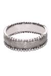 Sangeeta Boochra_Silver Plated Stones Chevron Pattern Bracelet _Online_at_Aza_Fashions