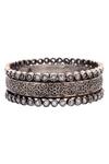 Buy_Sangeeta Boochra_Silver Plated Stones Sabrina Floral Carved Bracelet _Online_at_Aza_Fashions