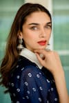 Shop_Sangeeta Boochra_Silver Plated Carved Circular Ring _Online_at_Aza_Fashions