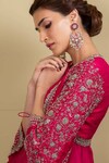 Shop_Sangeeta Boochra_Silver Plated Kundan Floral Chandbalis_Online_at_Aza_Fashions
