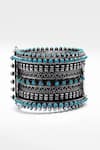 Sangeeta Boochra X Deme_Blue Stones Farzin Embellished Bracelet _Online_at_Aza_Fashions