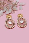 Buy_Sangeeta Boochra X Deme_Gold Plated Moissanite Gemstones Shadleen Dangler Earrings _at_Aza_Fashions