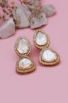 Buy_Sangeeta Boochra X Deme_Gold Plated Moissanite Gemstones Sanaz Dangler Earrings _at_Aza_Fashions