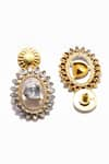 Shop_Sangeeta Boochra X Deme_Gold Plated Moissanite Gemstones Shadleen Dangler Earrings _at_Aza_Fashions