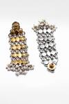 Shop_Sangeeta Boochra X Deme_Silver Plated Beads Huma Dangler Earrings _at_Aza_Fashions