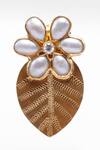 Buy_Sangeeta Boochra X Deme_Gold Plated Pearls Nargis Floral Shape Earrings _Online_at_Aza_Fashions