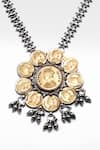 Sangeeta Boochra X Deme Silver Plated Aafreen Coin Necklace Online at Aza Fashions Sangeeta Boochra X Deme_Silver Plated Aafreen Coin Necklace _Online_at_Aza_Fashions