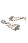 Sangeeta Boochra_Silver Plated Bead Temple Motif Carved Earrings _Online_at_Aza_Fashions