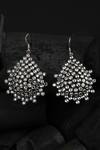 Buy_Sangeeta Boochra_Silver Plated Stones Teardrop Motif Drop Earrings _Online_at_Aza_Fashions