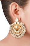 Buy_Sangeeta Boochra_Gold Plated Stones Embellished Chandbalis _at_Aza_Fashions
