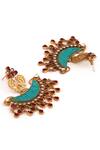 Sangeeta Boochra_Gold Plated Stone Peacock Top Chandbalis _Online_at_Aza_Fashions