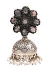 Buy_Sangeeta Boochra_Black Beads Floral Top Jhumkas _Online_at_Aza_Fashions