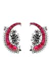 Shop_Sangeeta Boochra_Pink Diamonds, Stones Nora Studded Ear Cuffs _at_Aza_Fashions