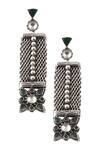 Buy_Sangeeta Boochra_Silver Plated Diamonds, Stones Handmade Kundan Danglers _at_Aza_Fashions