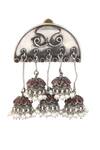 Buy_Sangeeta Boochra_Silver Plated Beads Drop Dangler Earrings _Online_at_Aza_Fashions