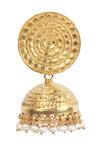 Buy_Sangeeta Boochra_Gold Plated Bead Handcrafted Drop Jhumkas _Online_at_Aza_Fashions