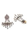 Shop_Sangeeta Boochra_Silver Plated Stones Handcrafted Dangler Earrings _at_Aza_Fashions