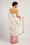 Shop_House of Hiya_White Cotton Silk Embroidered Saree_at_Aza_Fashions