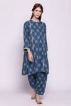 Buy_Shivani Bhargava_Blue Cotton Printed Salwar_at_Aza_Fashions
