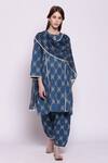 Buy_Shivani Bhargava_Blue Cotton Printed Salwar_Online_at_Aza_Fashions