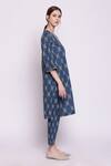Shivani Bhargava_Blue Cotton Printed Kurta_Online_at_Aza_Fashions